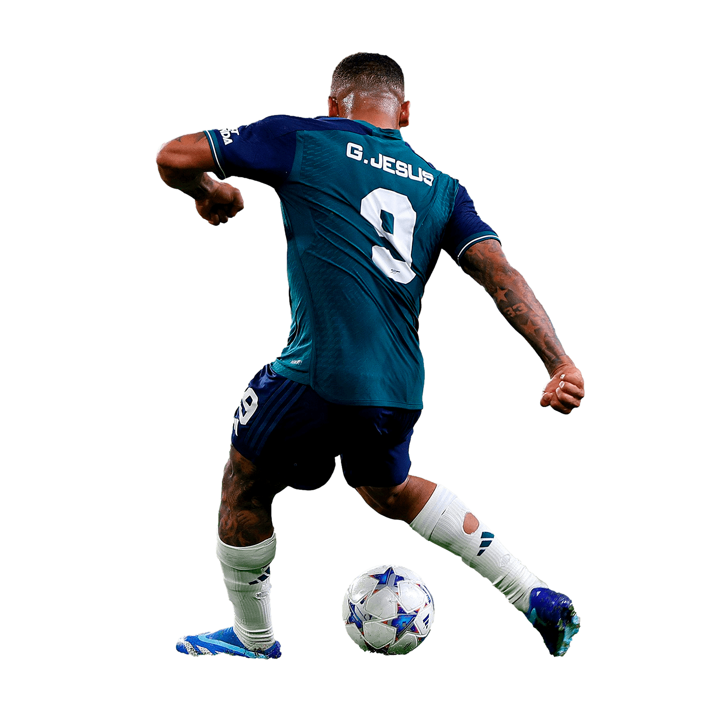 Gabriel Jesus PNG Render Arsenal Transparent