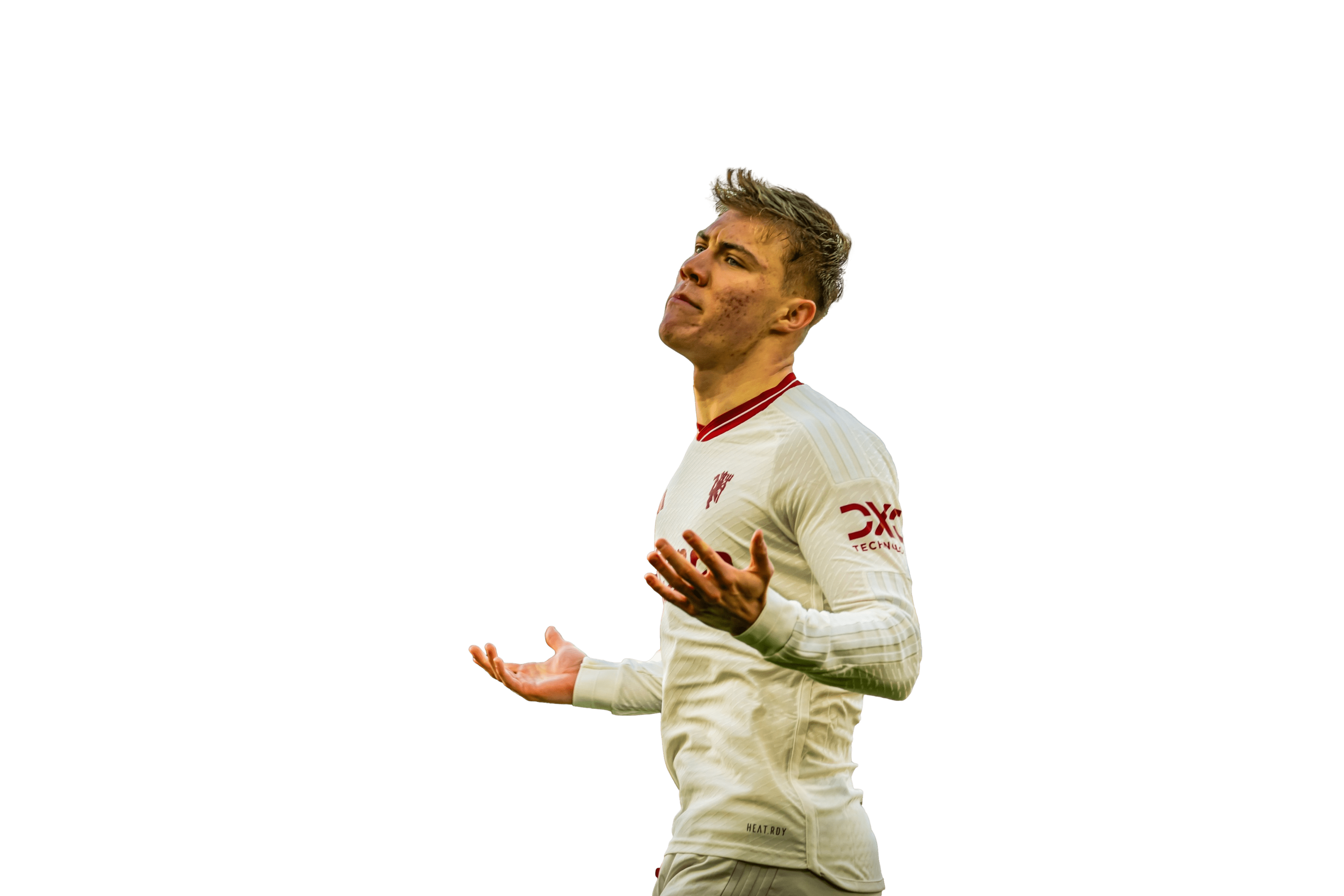 Hojlund United Football Render PNG