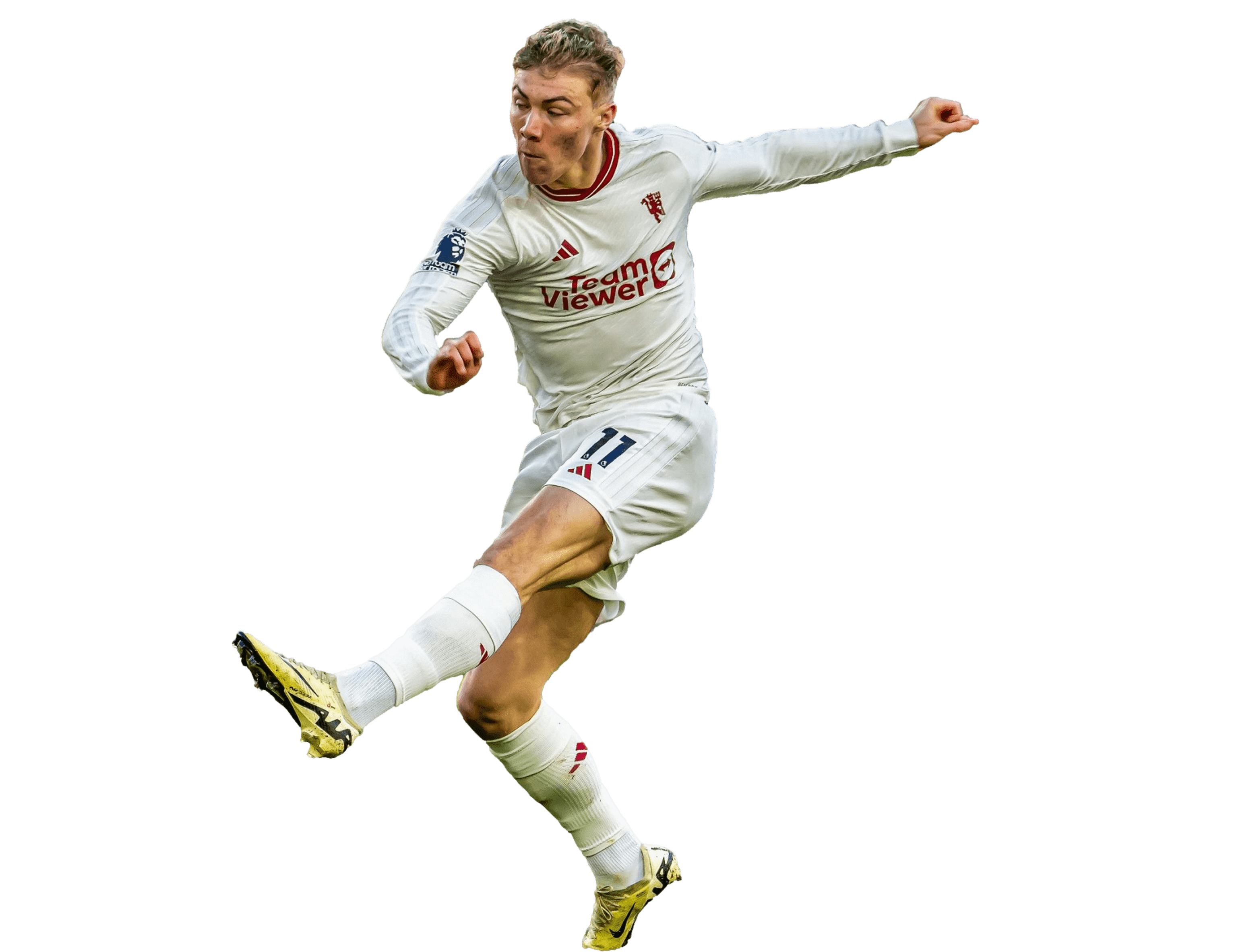 Hojlund United Render Football PNG Image