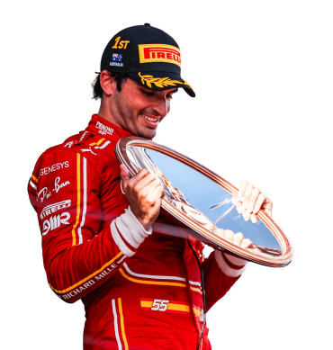 Carlos Sainz PNG Ferrari Formula 1 Render Winner Australia GP P1