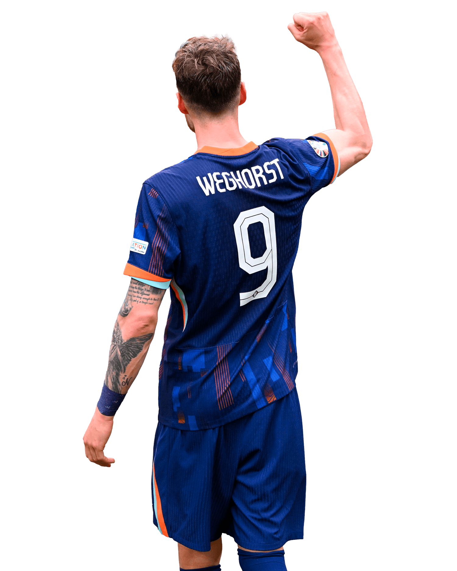 Weghorst Goal Celebration Eurocup. PNG Nederland Football Render