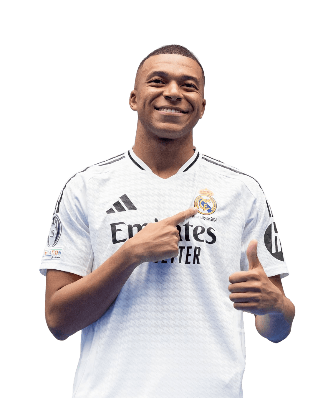 Kylian Mbappe Real Madrid Presentation PNG Football Render