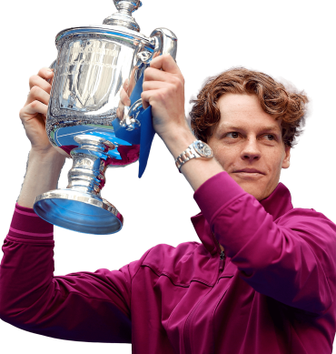 Sinner PNG US Open Tennis Render Trophy Champion