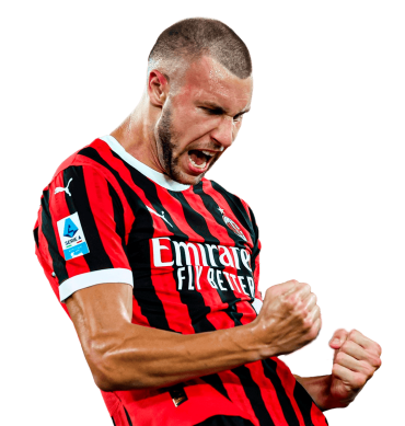 Strahinja Pavlović PNG Milan Football Render