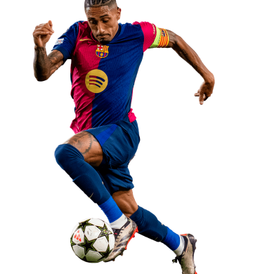 Raphinha PNG Barcelona Football Render