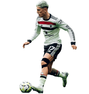 Garnacho PNG United Football Render