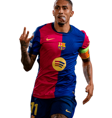 Raphinha PNG Barcelona Football Render