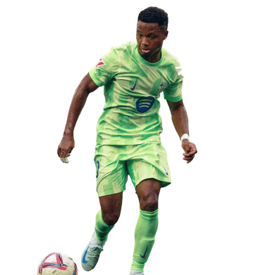 Ansu Fati PNG Barcelona Football Render