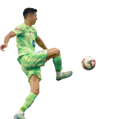 Lewandowski PNG Barcelona Football Render