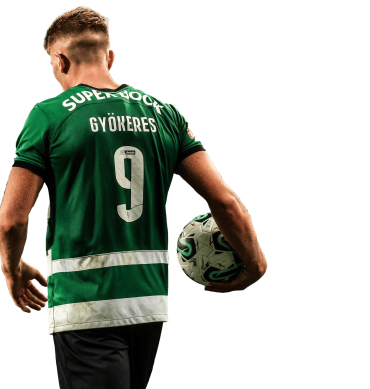 Viktor Gyokeres PNG Sporting Lisboa Football Render