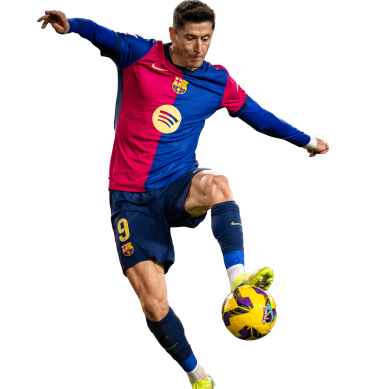 Lewandowski PNG Barcelona Football Render