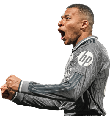 Mbappe PNG Real Madrid Football Render