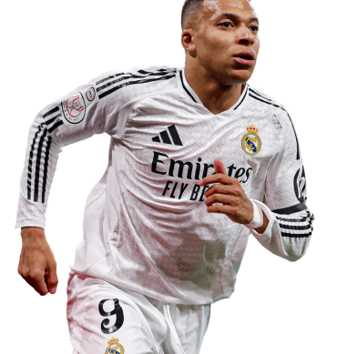 Mbappe PNG Real Madrid Football Render