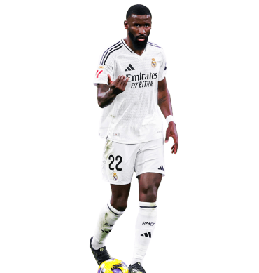 Rudiger PNG Real Madrid Footbal Render