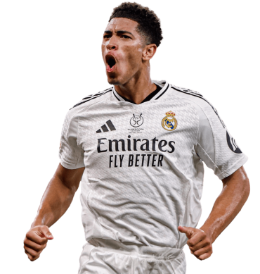 Bellingham PNG Madrid Football Render. Goal Celebration