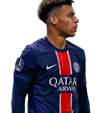 Désiré Doué PNG Paris Saint Germain Football Render