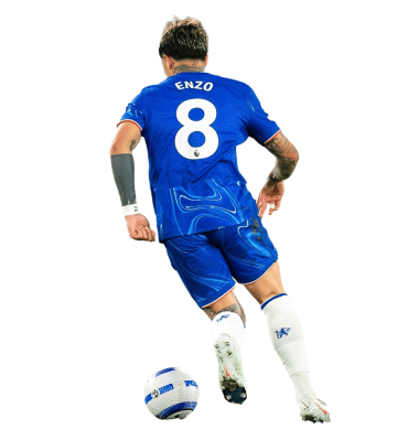 Enzo Fernandez PNG Chelsea Football Render