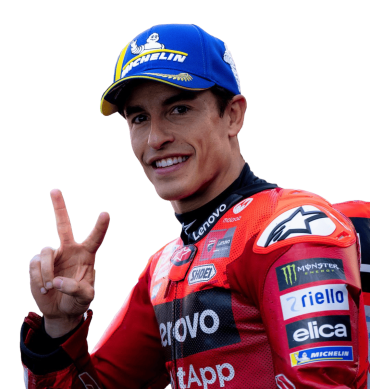 Marc Marquez PNG MotoGP Ducati. Winner Race P1