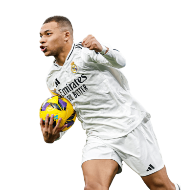 Mbappe PNG Real Madrid Football Render