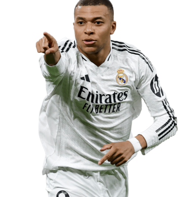 Mbappe PNG Real Madrid Football Render