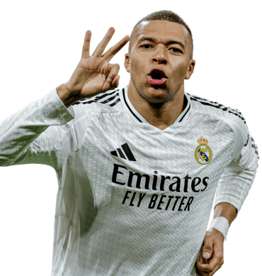 Mbappe PNG Real Madrid Football Render