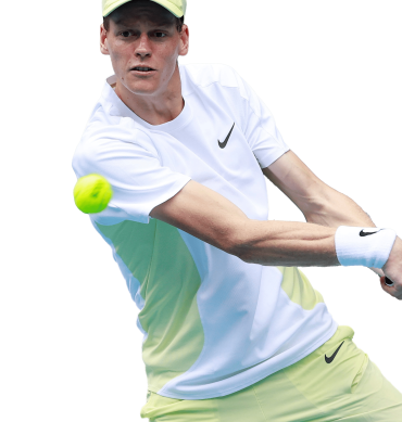 Sinner PNG Tennis Image. Backhand Tennis Shot