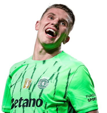 Viktor Gyokeres PNG Sporting Lisboa Football Render. Goal Celebration