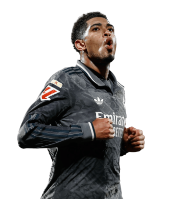 Bellingham PNG Madrid Football Render. Goal Celebration