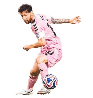 Messi PNG Inter Miami Football Render