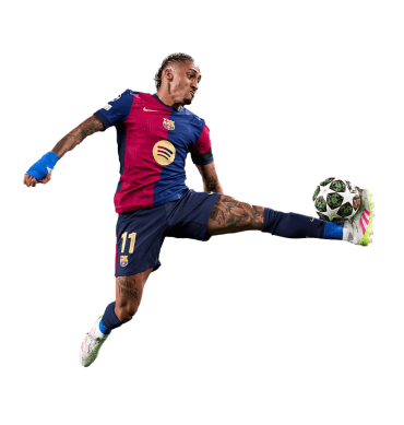 Raphinha PNG Barcelona Football Render