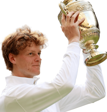 Sinner PNG Tennis Image Wimbledon Champion Trophy
