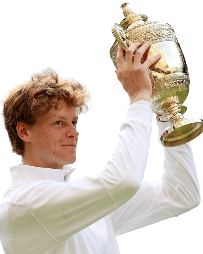 Sinner PNG Tennis Image Wimbledon Champion Trophy