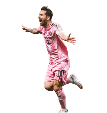 Messi PNG Inter Miami Football Render