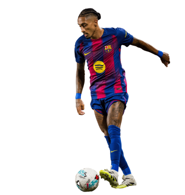 Raphinha PNG Barcelona Football Render