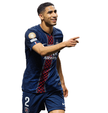 Achraf Hakimi PNG Paris Saint Germain Football Render